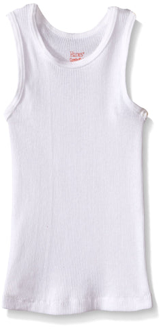 Hanes Boys' Toddler 5-Pack White Tank, 4T