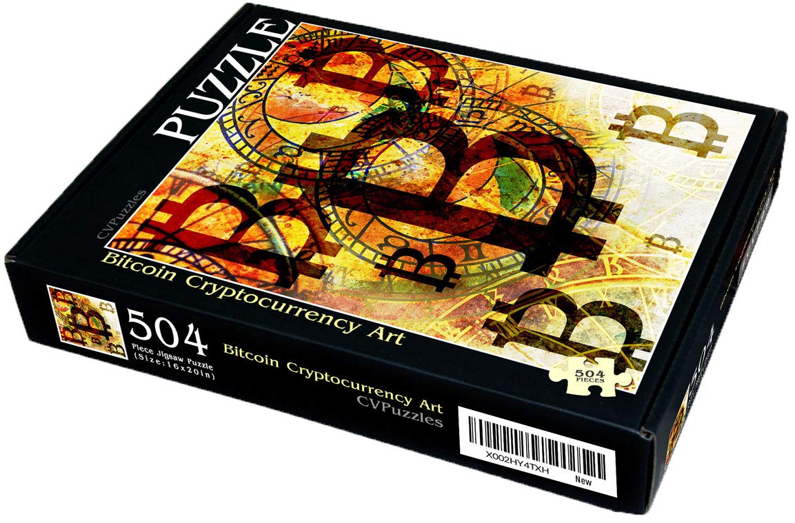 CVPuzzles Bitcoin Cryptocurrency Art 504 Piece Jigsaw Puzzle 16" X 20"