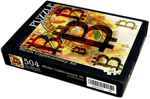 CVPuzzles Bitcoin Cryptocurrency Art 504 Piece Jigsaw Puzzle 16" X 20"
