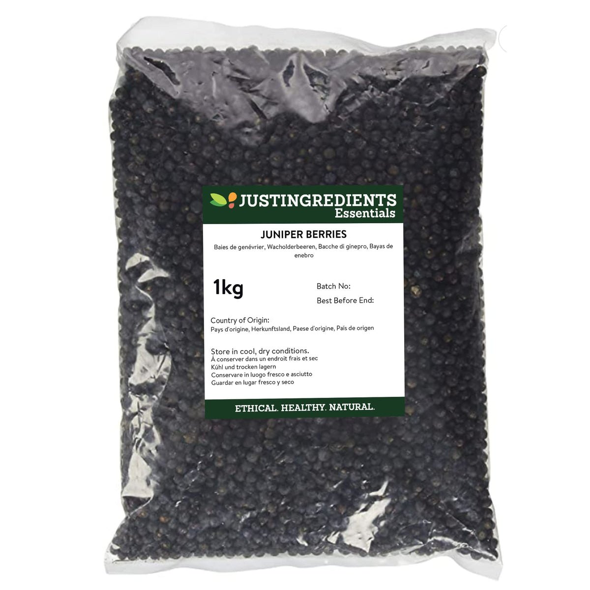 JustIngredients Essentials Juniper Berries, 1 kg