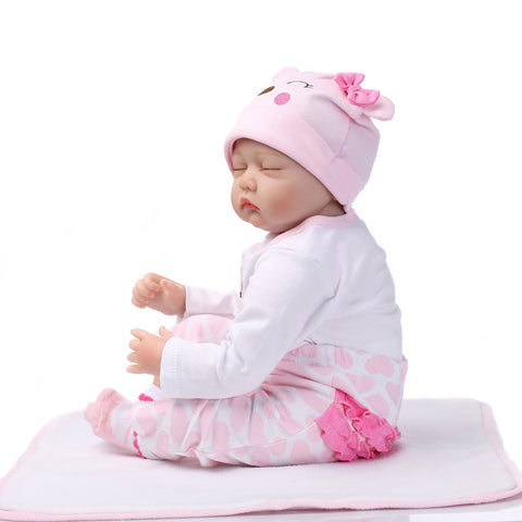 Reborn Baby Dolls Clothes Girl Pink Outfits for 20"- 22" Reborn Doll Girl Clothing