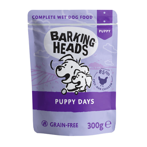 Barking Heads Wet Dog Food For Puppies - Puppy Days - No Artificial Flavours - Grain-Free Recipe (10 x 300 g)