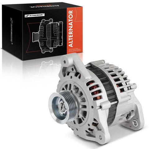 A-Premium Alternator Compatible with Nissan Frontier 1999-2002, Xterra 2000-2002, 3.3L, 12V 80A 5-Groove Pulley Clockwise, Replace# 23100-4S100, 2310M-4S100RW