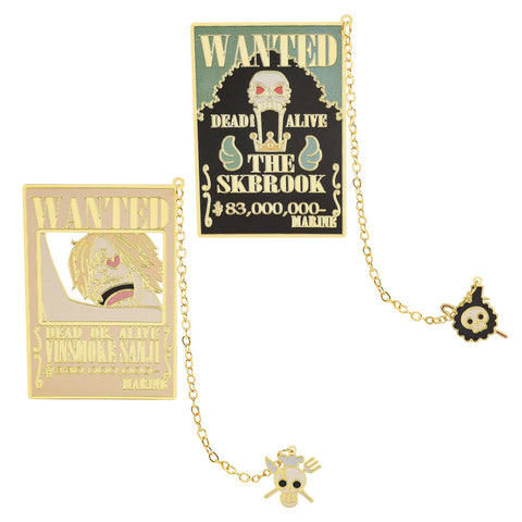 Anime One Piece Stainless Steel Bookmark for Men Women Students Teachers Study Reading Book Tools Gifts Surprise for Anime Fans (Set-5)