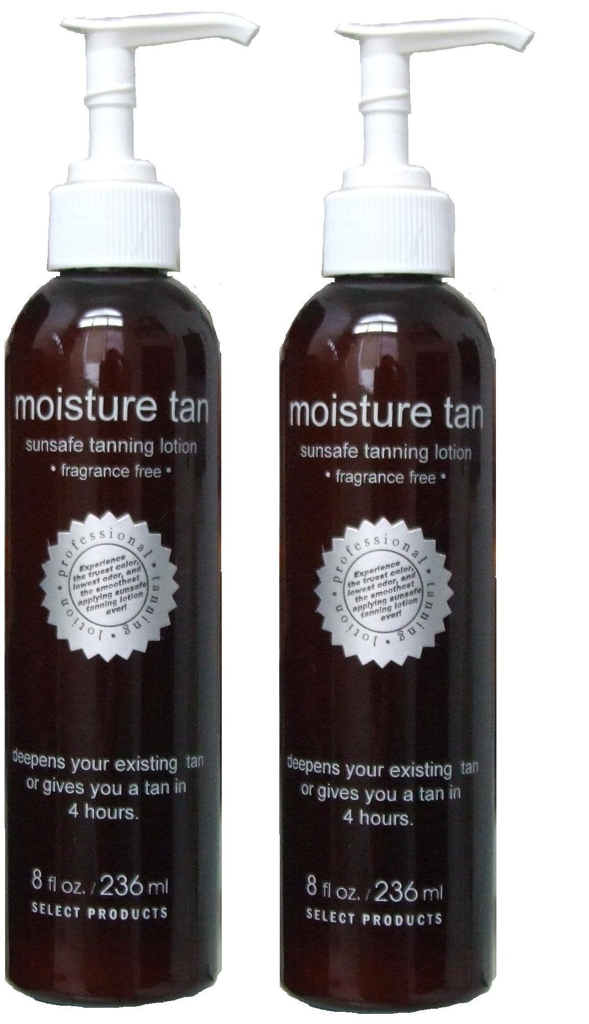 Moisture Tan Professional Self Tanner 8oz (2 Pack) - Voted #1 Self Tanner -