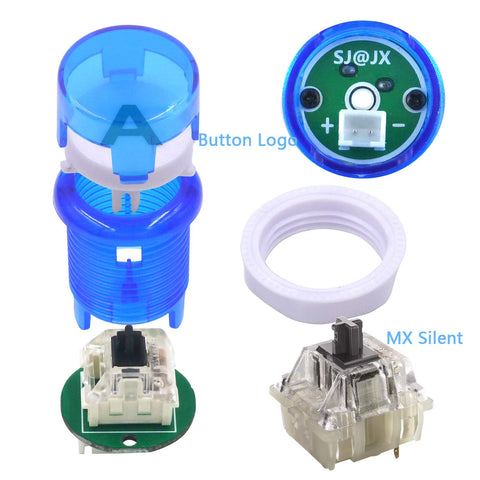 SJ@JX Arcade Game Controller USB Encoder Gamepad Cherry MX Microswitch Button 8way Joystick for Nintendo Switch PC PS3 Retropie Raspberry Pi MAME