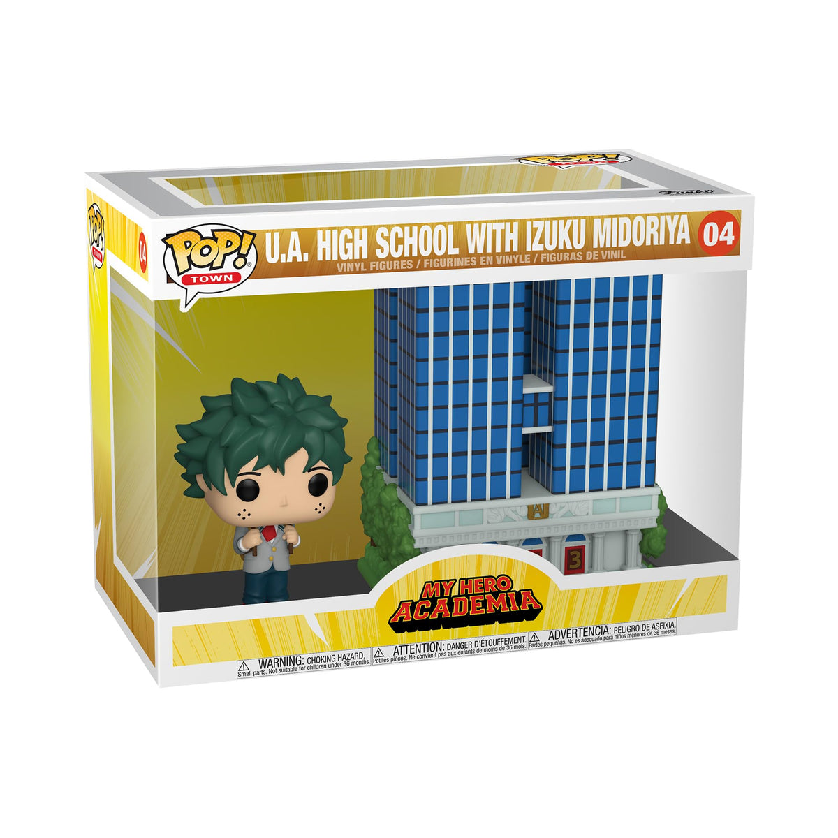 Funko Pop! Town: My Hero Academia - U.A. High School with Deku in Uniform, Multicolor