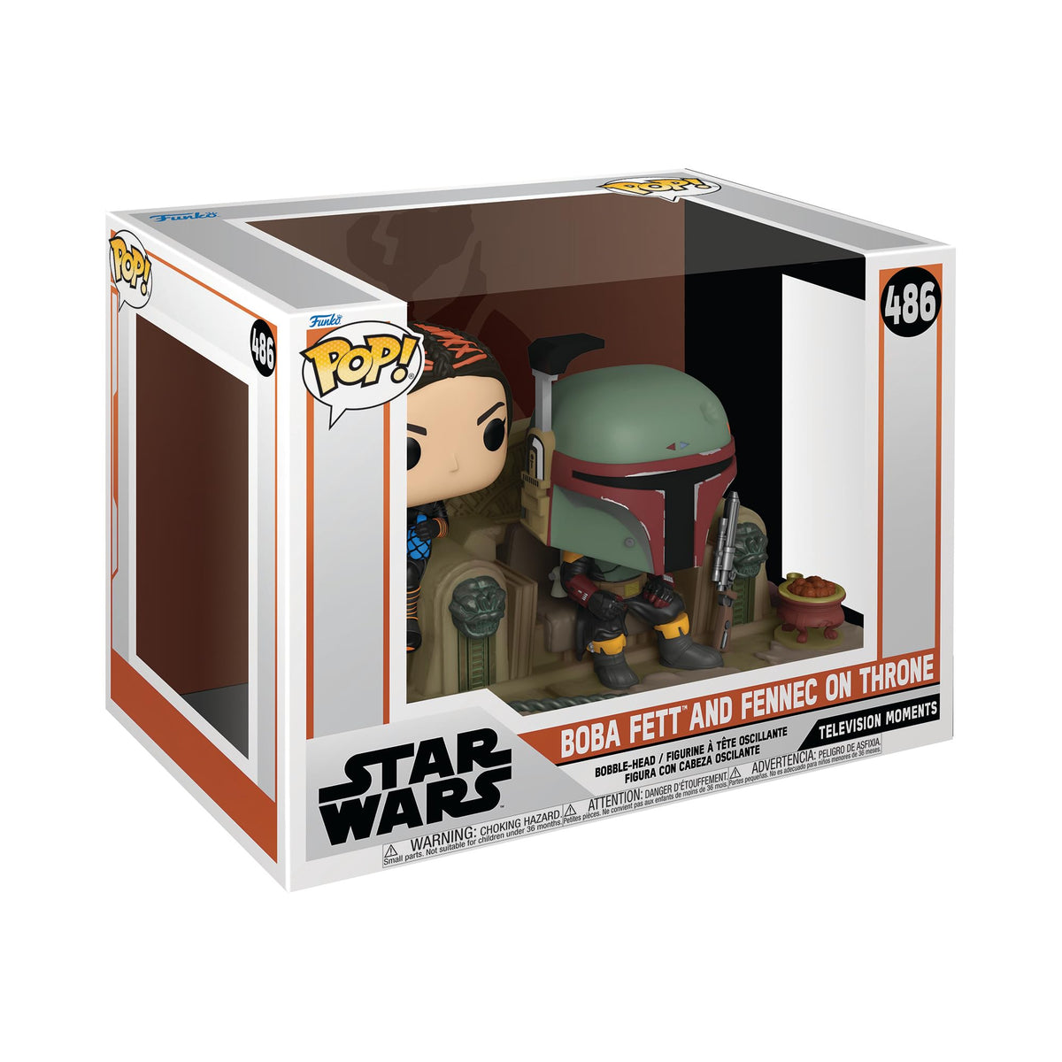 Funko Pop! Star Wars Moment: The Mandalorian - Boba Fett and Fennec on Throne