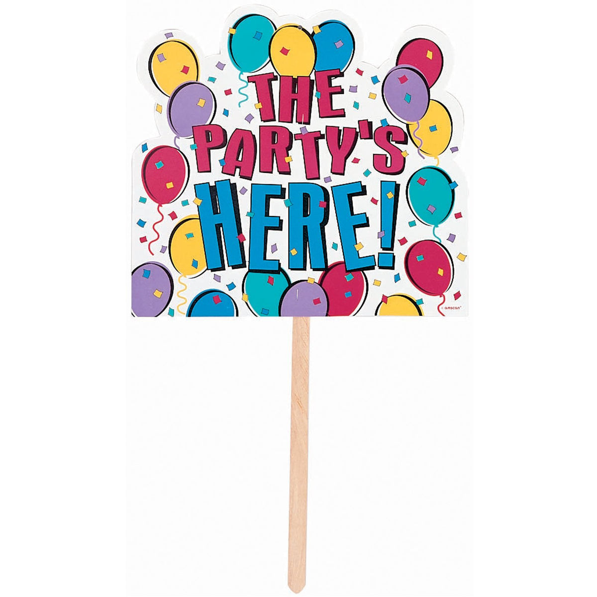 Amscan Mens The Party's Here Balloon Lawn Sign Black Medium