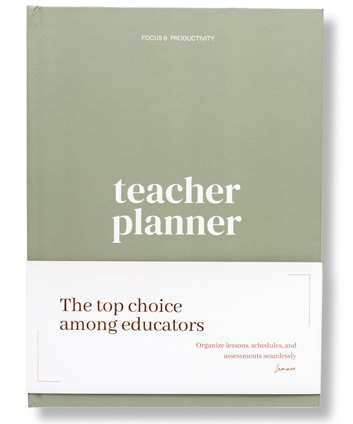 Lamare Teacher Planner 2024-2025 Academic Year - 218 Pages, Stain-Resistant Hardcover, Large Writing Space, Undated - Yearly Calendar, Class Schedules, Student Info, and More - Perfect for Educators