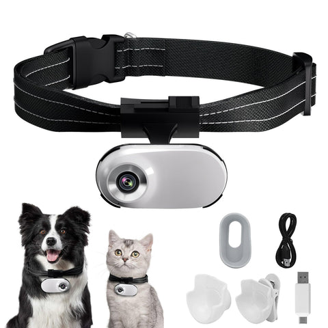 Updated Cat Collar Camera,Pet Sport Camera with Video Records,Wireless Mini Body Small Cam HD 1080P Security Cameras Wireless Outdoor/Inoor Puppy Supplies/Stuff Birthday Gift No WiFi Needed
