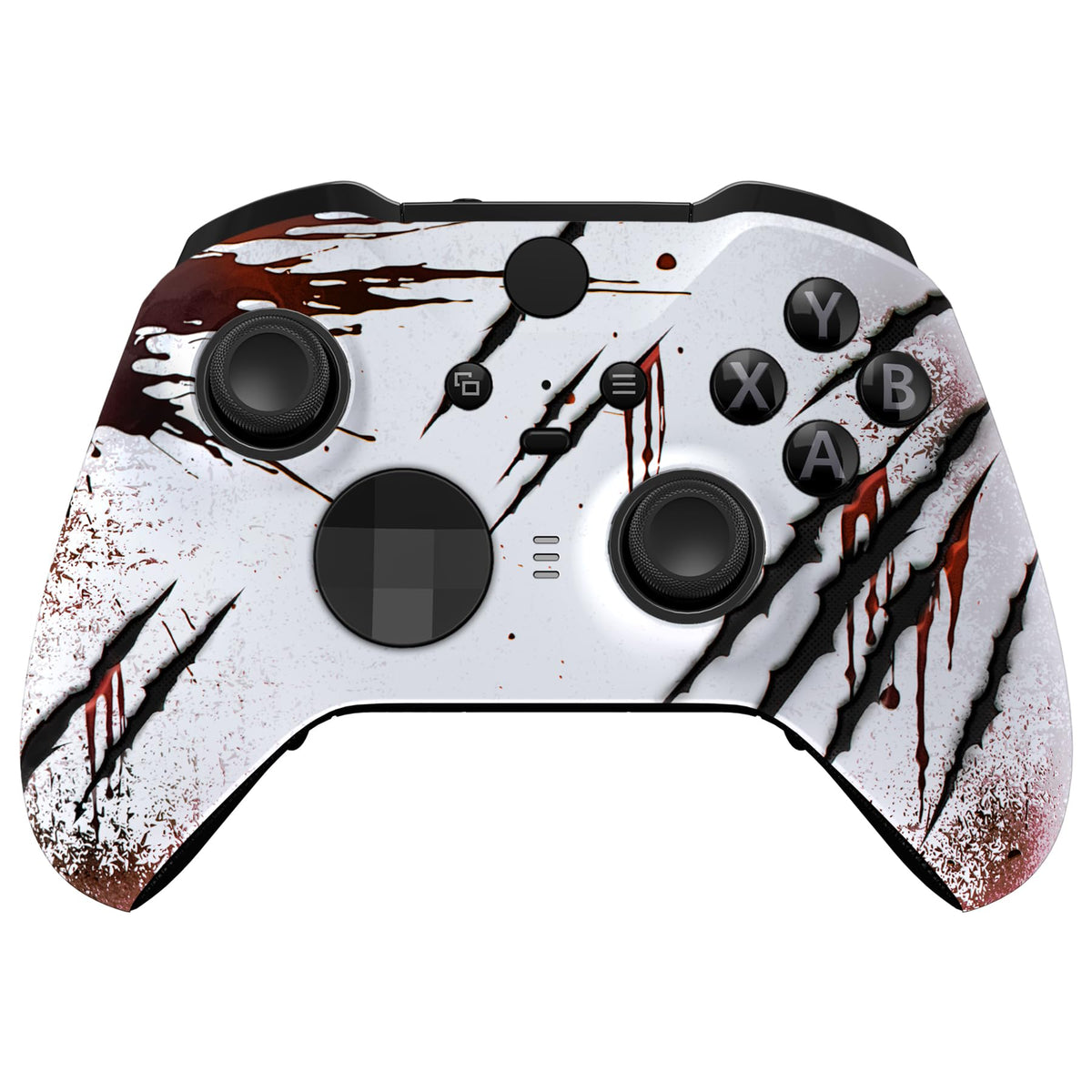 eXtremeRate Wild Attack Replacement Faceplate Cover for Xbox One Elite Controller Series 2 (Model 1797), Soft Touch Front Housing Shell Case & Accent Rings for Xbox Elite Series 2 Core Controller
