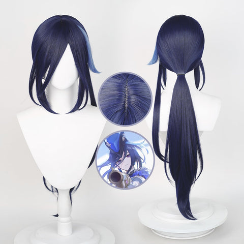 Anime Cosplay Wig, Genshin Impact Wig, with two Wig Caps, for Halloween, Party & etc. (Clorinde Cosplay)