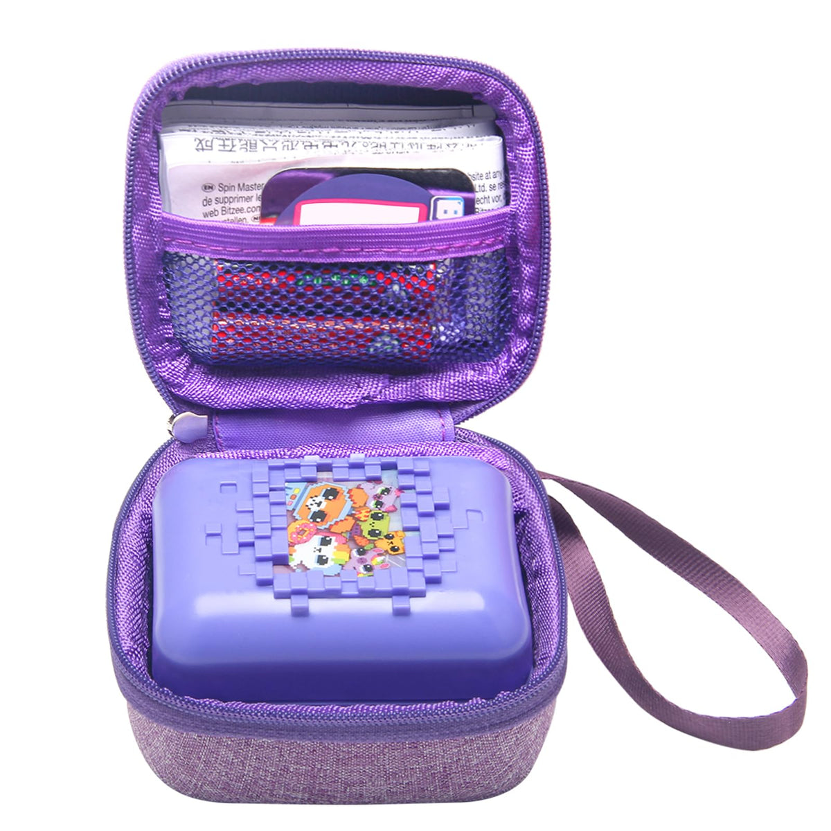 Anglekai Hard Carrying Case for Bitzee Interactive Toy, Protective Travel Case for Bitzee Interactive Toy Digital Pet and Case Storage Holder (Purple)