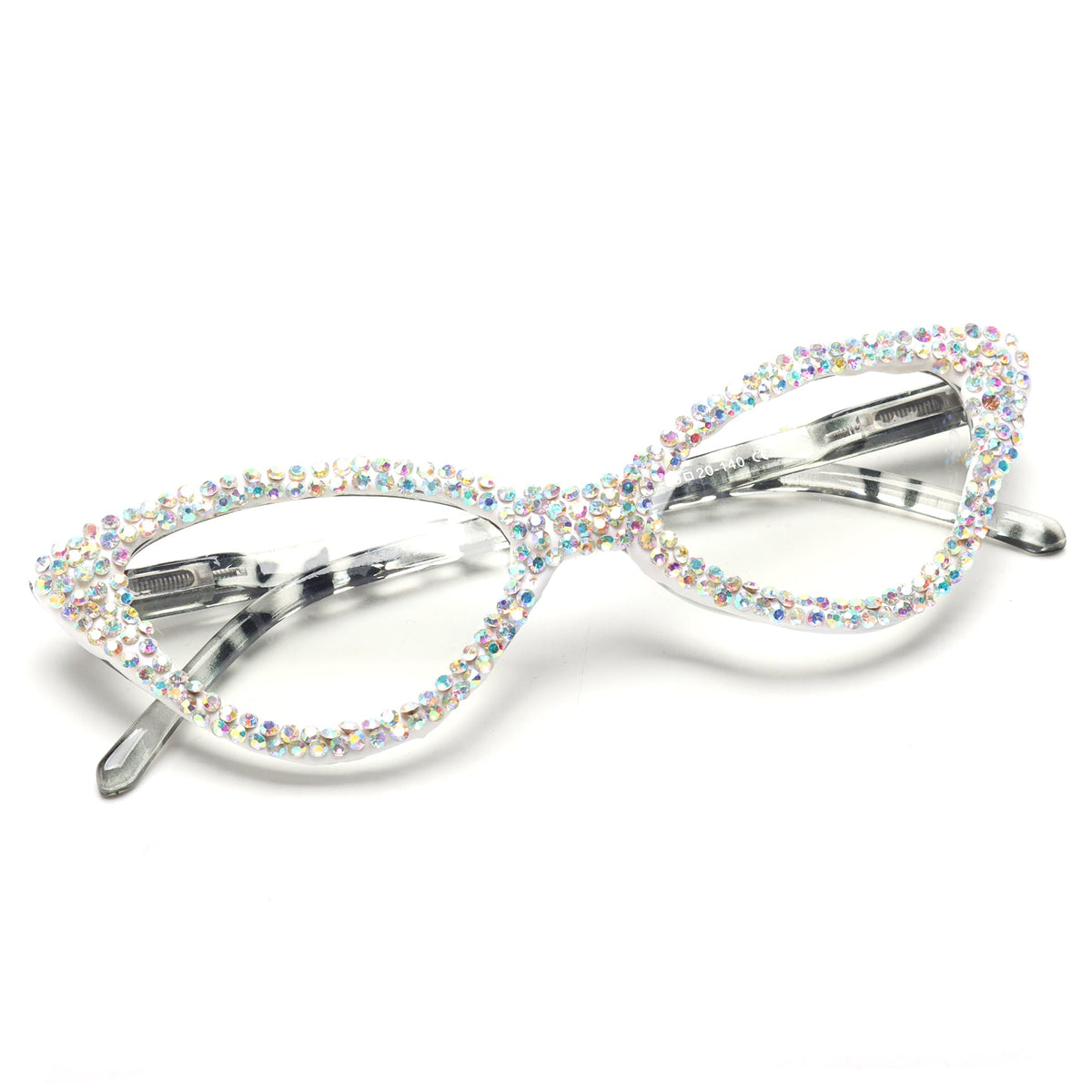 bullabulling Cat Eye Crystal Rhinestone Reading Glasses for Women Sparkling Eyewear Female Trendy bling Diamond Reader (AB diamond, 2.75, x)