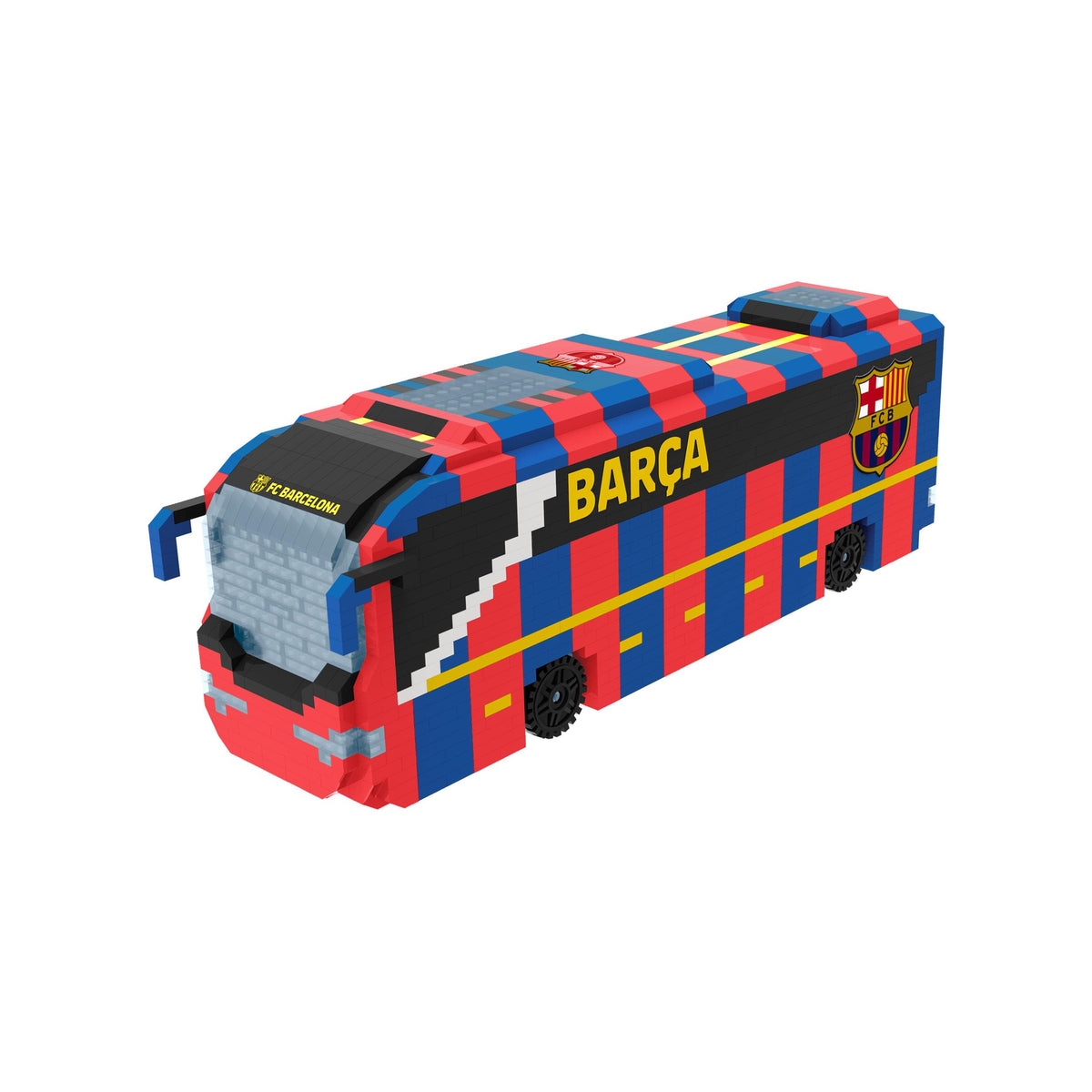 FOCO Officially Licensed FC Barcelona BRXLZ Bricks 3D Football Coach Construction Kit
