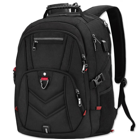 NEWHEY Laptop Backpack 18.4 Inch School Backpacks with USB Charging Port Extra Large Travel Bags Water Resistant Computer Bag for Men Women (Black - 18.4inch)