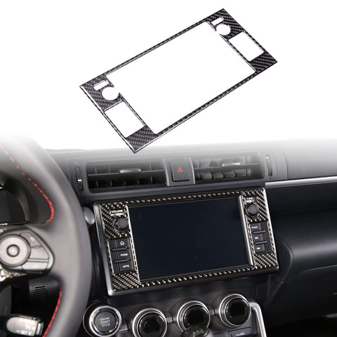 CHEAYAR Navigation Trim, Carbon Fiber Car Navigation Screen Frame Trim CoverCompatible with Subaru BRZ Scion FR-S Toyota GT86 2022, Sticker Interior Accessories