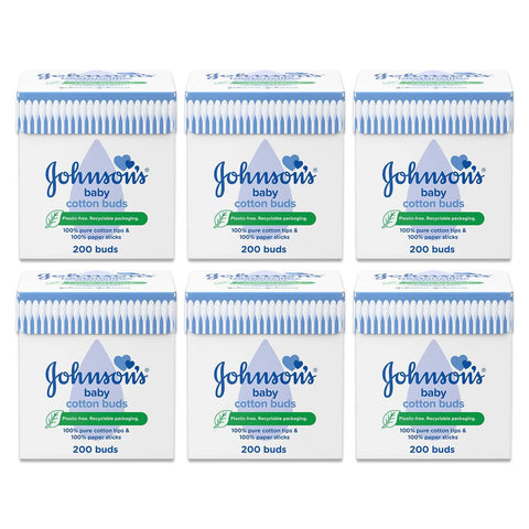 Johnsons Cotton Buds (200 Buds) - Pack of 6