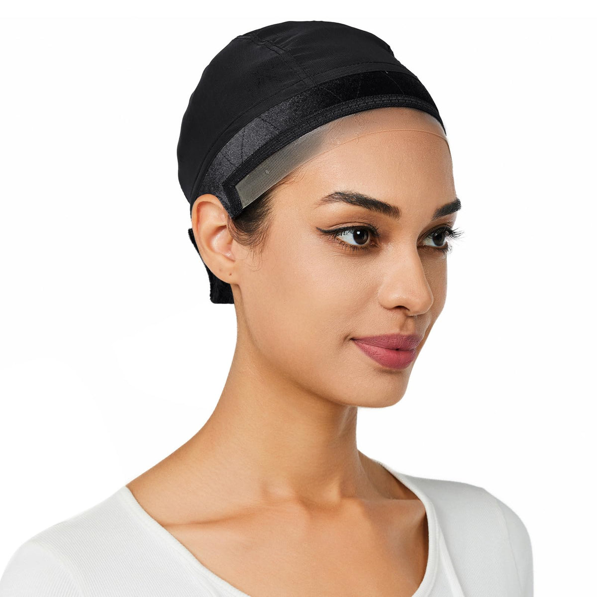 lucicass Wig Cap Wig Grip Cap for Keeping Wigs in Place Non Slip Wig Cap with Built-in Velvet Wig Grip Band Make Your Wig Be Glueless(Black)