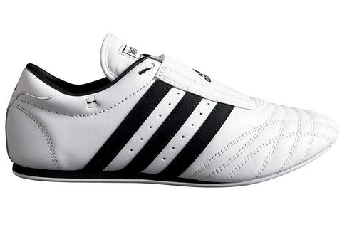 adidas SM II Low Cut Martial Arts Taekwondo, Karate and Kungfu Shoes (White w/Black Stripes, 5)