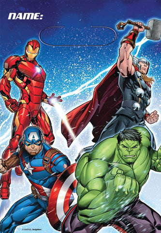 8 Marvel Epic Avengers Birthday Party Plastic Loot Treat Favor Bags