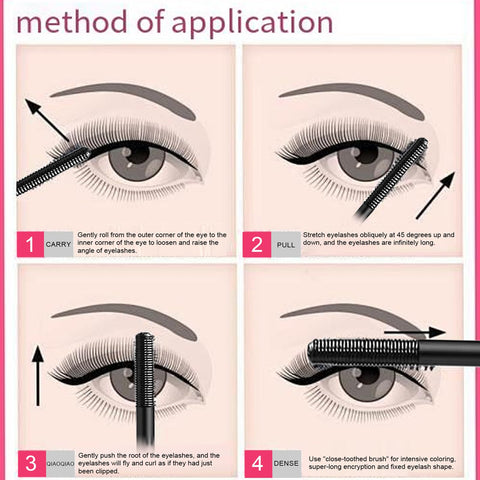 Generic Olivia Blaire Iron Wand Mascara Waterproof Long Lasting Curl Brushless Metal Wand Mascara for Women, Daytime, Lash Extensions, Sensitive Eyes?2PCS? (Black)