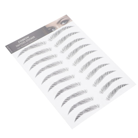 6D Eyebrow Tattoo Sticker Professional Waterproof Eyebrow Transfer Sticker Eyebrow Makeup Tool for Women and Girls (Black)(BLACK-03)