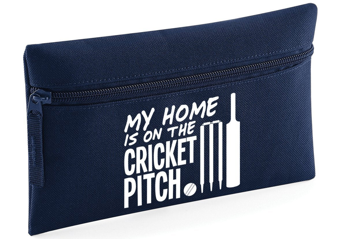 HippoWarehouse My Home is on The Cricket Pitch Printed Pencil Case Desk Organiser College School University 21x14cm 0.5 litres