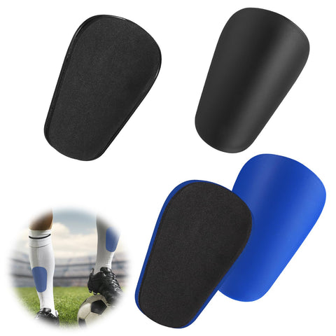 2 Pair Mini Shin Guards Soccer, Anti-Slip Miniature Shin Guards Small Protective Equipment Football Shin Guards Professional Shin Pads for Men Women Youth Boys Girls(Black, Blue)
