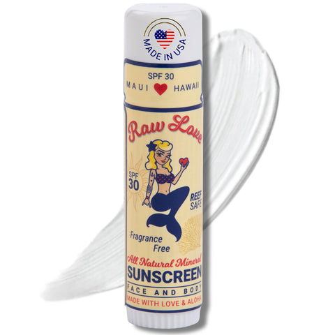 RAW LOVE Sunscreen Stick SPF 30, 0.6 OZ