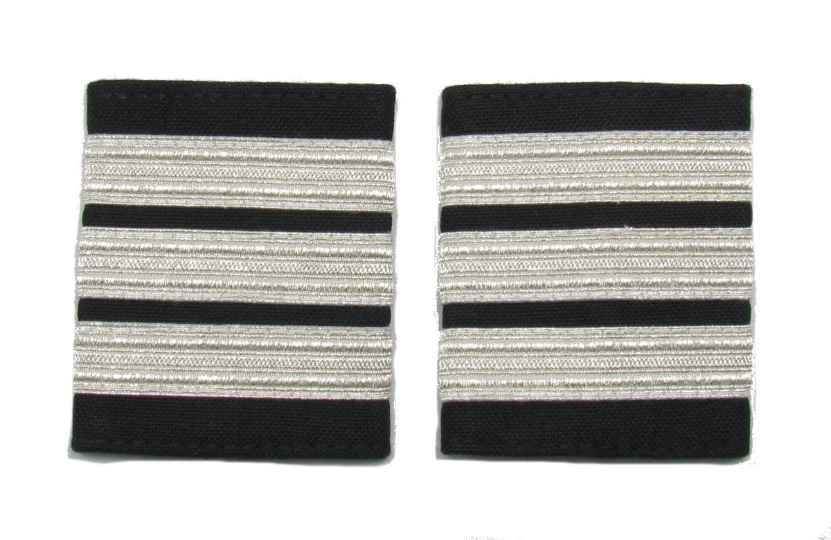 Uniform Store London Pilot Epaulettes First Officer Epaulette 3 Silver R124