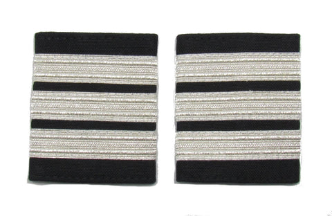 Uniform Store London Pilot Epaulettes First Officer Epaulette 3 Silver R124