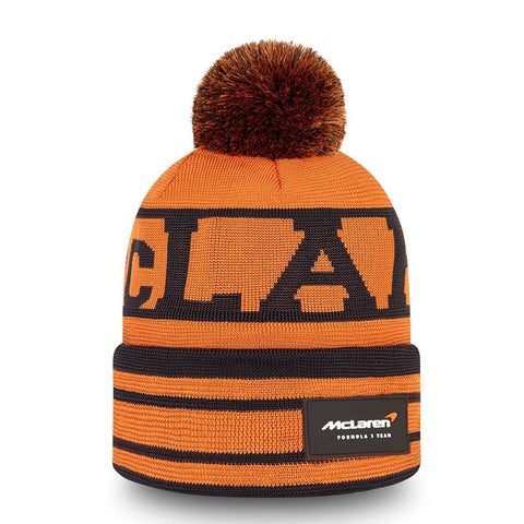 McLaren F1, New Era Replica Lando Norris Bobble hat 2022, Papaya, LN4, Unisex, Official Merchandise Orange