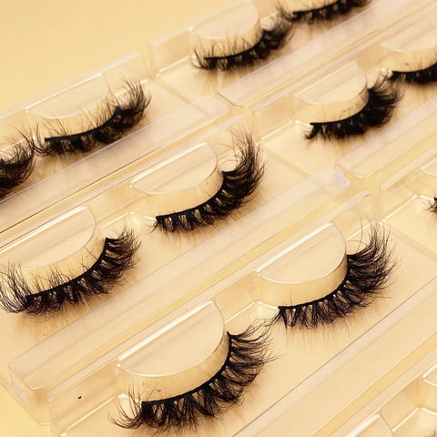 Falsies, Fake Eyelashes 100% mink, Wispy Natural Look Premium Quality, 3D mink, long-lasting lashes