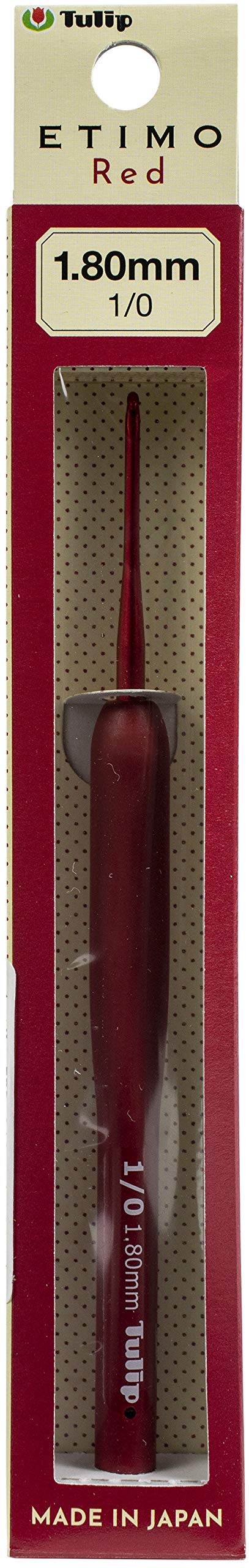 Tulip Etimo Red Crochet Hook W/Cushion Grip-Size 1/1.80mm