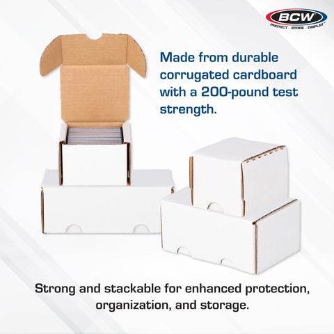 BCW 100 Count Trading Card Storage Box | Cardboard Organizer for Baseball, Basketball, Football Cards, MTG, Pokemon | Card Game Storage & Protection | Card Storage Box | Assembly Required.
