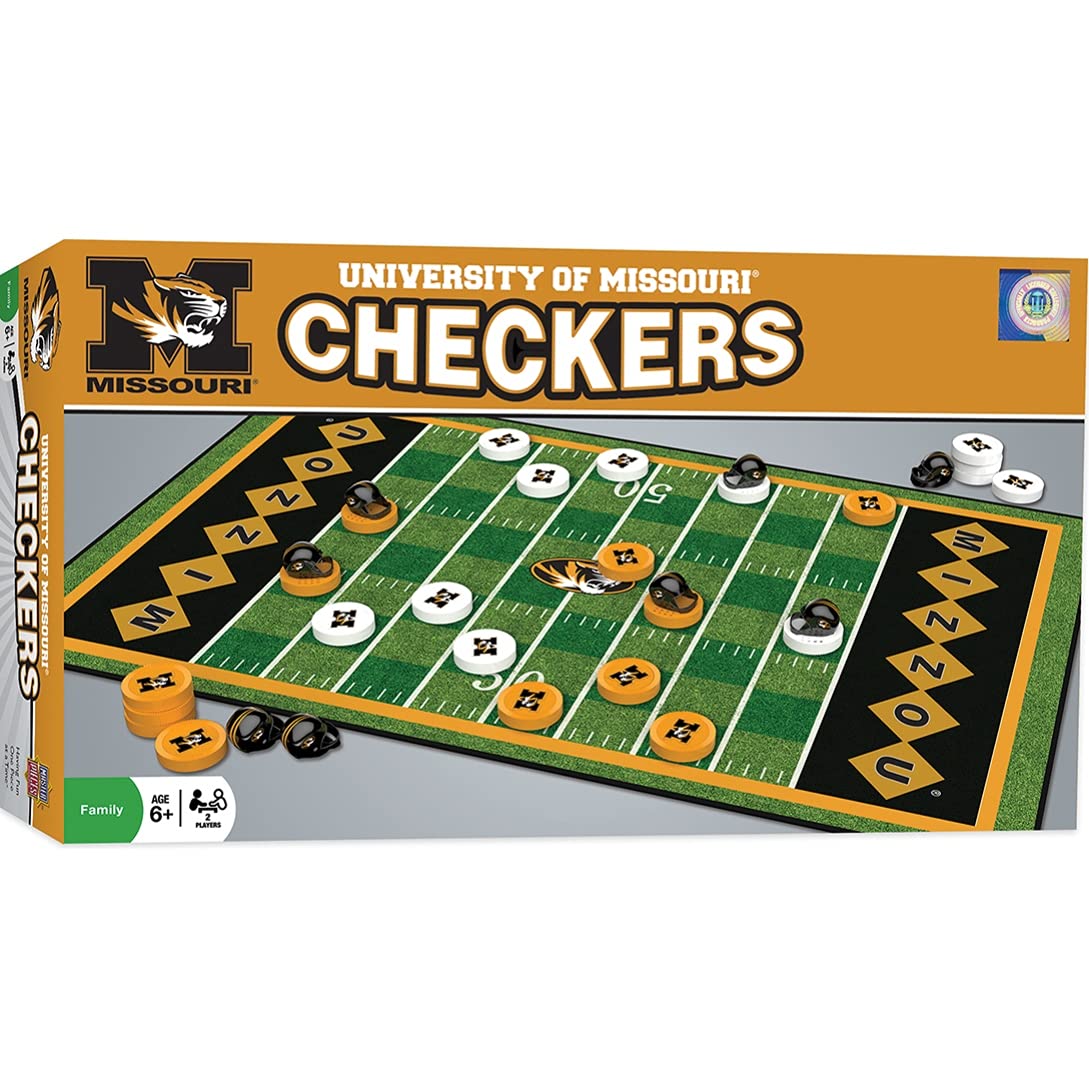 MasterPieces Family Game - NCAA Missouri Tigers Checkers - Officially Licensed Board Game for Kids & Adults