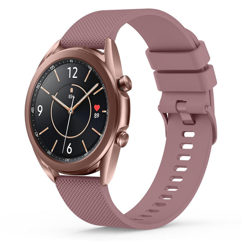 20mm Watch Strap Silicone Compatible for Samsung Galaxy Watch 3 41mm/Galaxy Watch Active 2/Gear Sport,20mm Soft Fitness Watch Band Compatible for Garmin Vivoactive 5/3 (Violet Smoke)