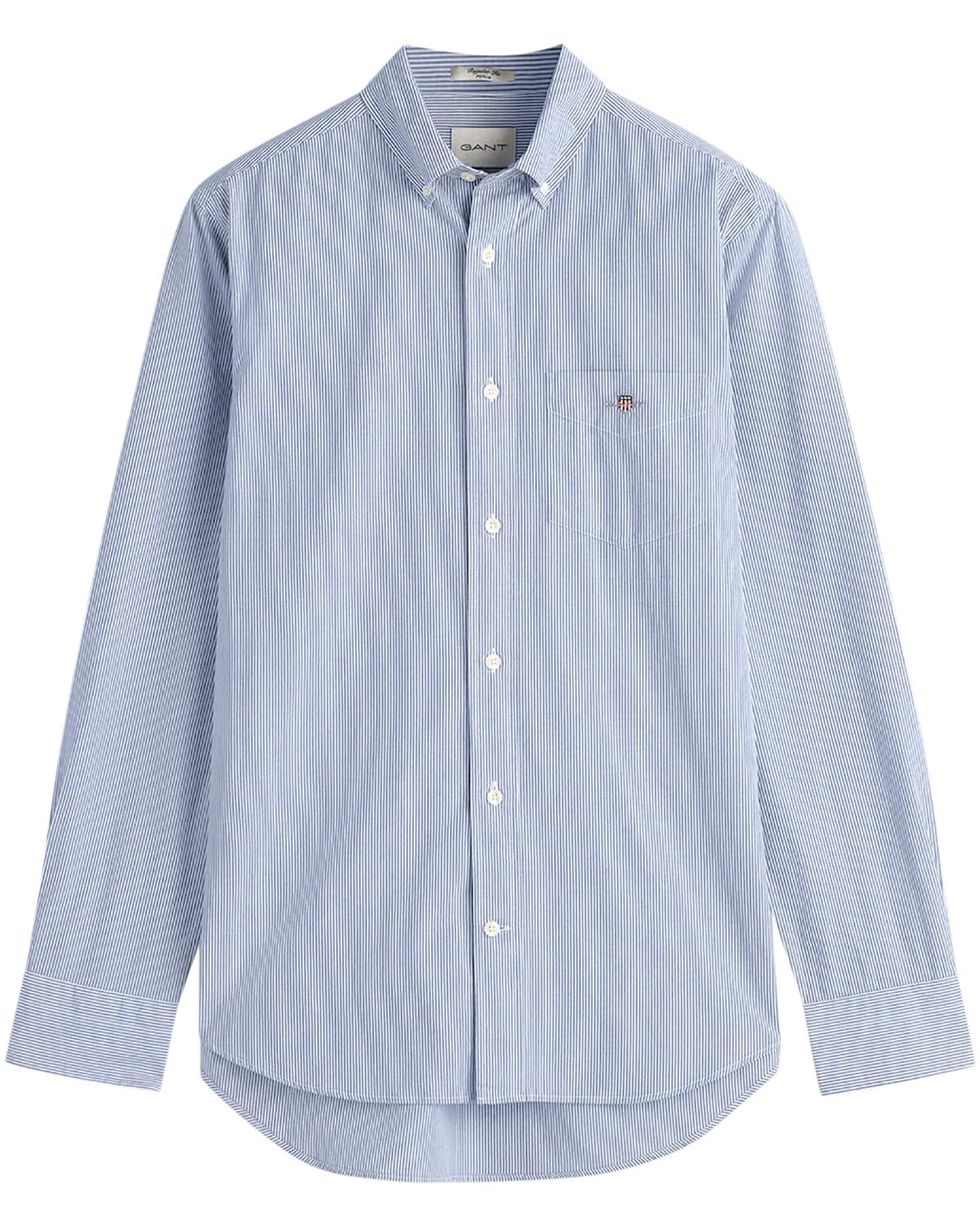 GANT Mens Poplin Banker Shirt College Blue XXL
