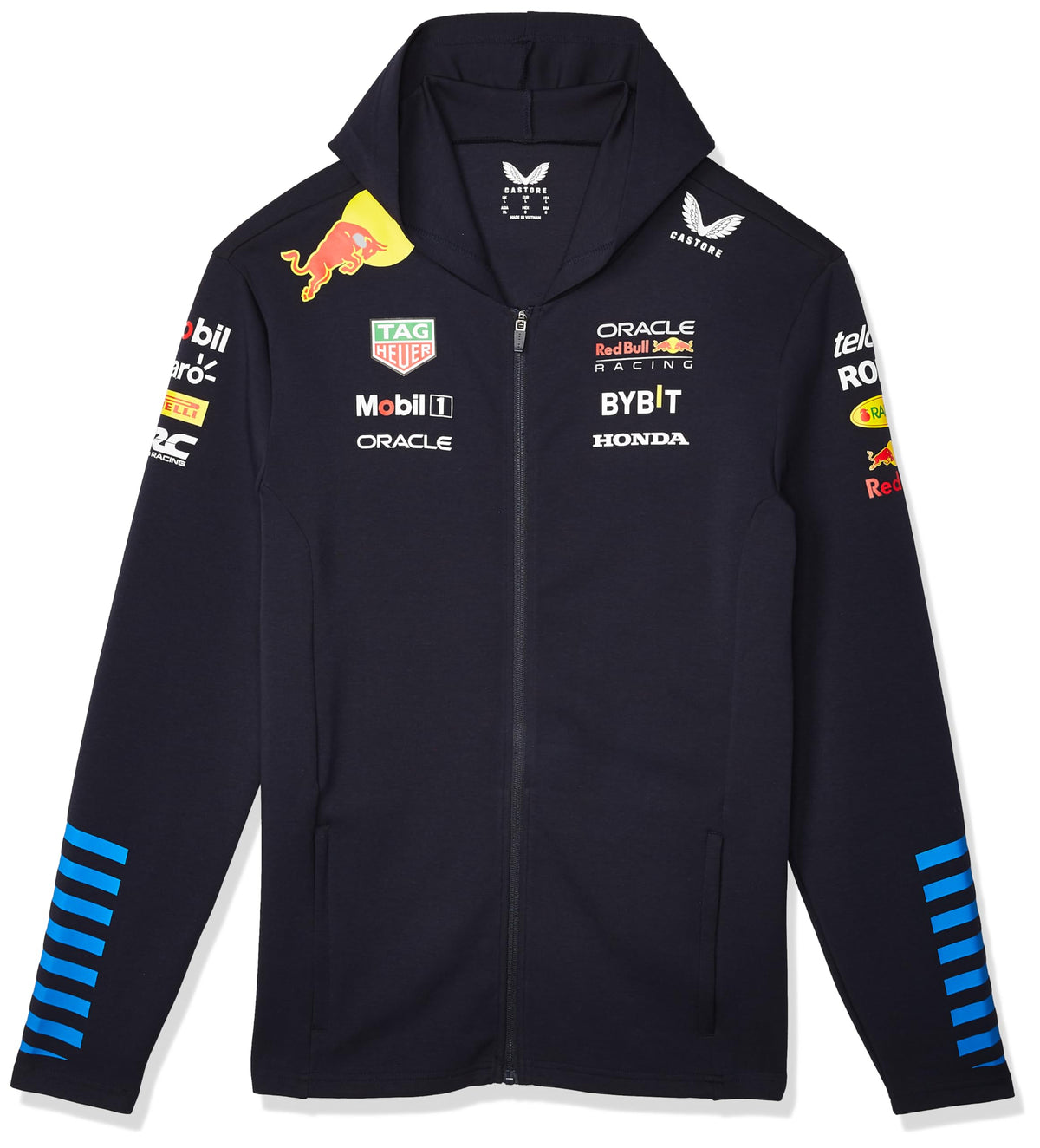 Castore Red Bull Racing F1 Men's 2024 Team Full Zip Hooded Sweatshirt