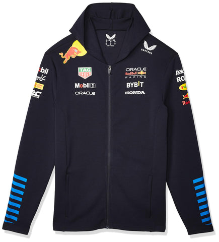 Castore Red Bull Racing F1 Men's 2024 Team Full Zip Hooded Sweatshirt
