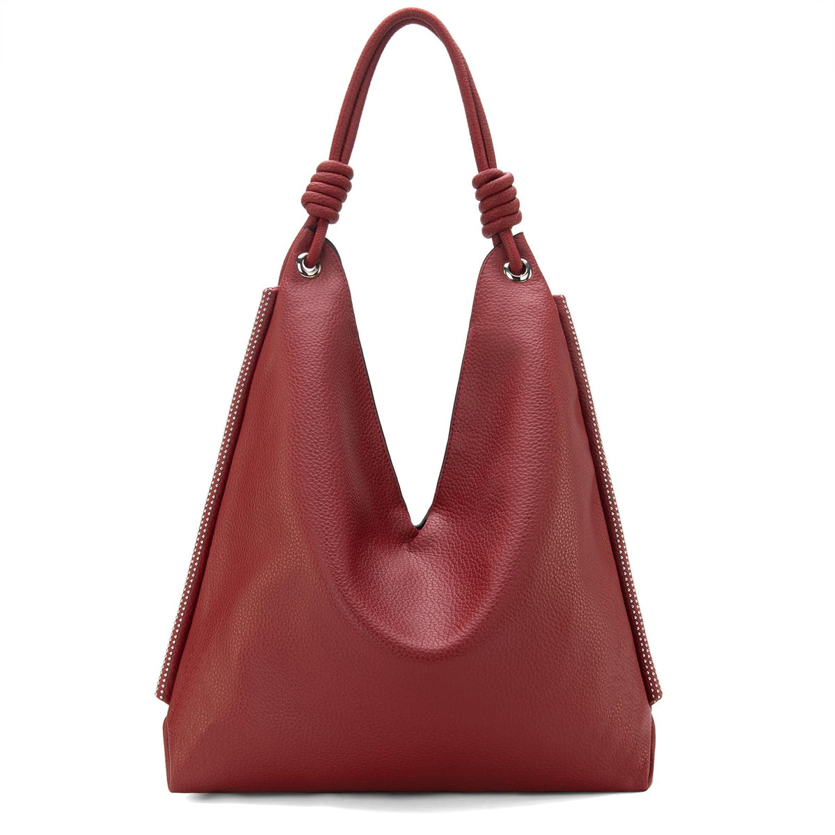 Montana West Hobo Handbag for Women Red Hobo Purses and Handbags Leather Slouchy Tote Bag Large Size Ladies Handbags MWC-S211BDY
