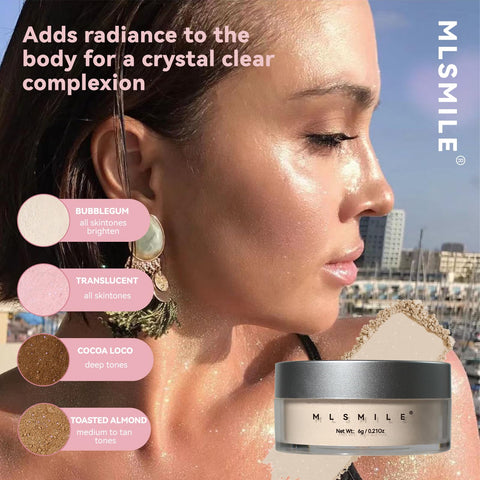AKARY Pink Translucent Setting Powder, Shimmer Finishing Powder Oil Control for Long Lasting Makeup, Lightweight Loose Powder Waterproof Makes Skin Downy, Blurring Powder for All Skin Tones, 02