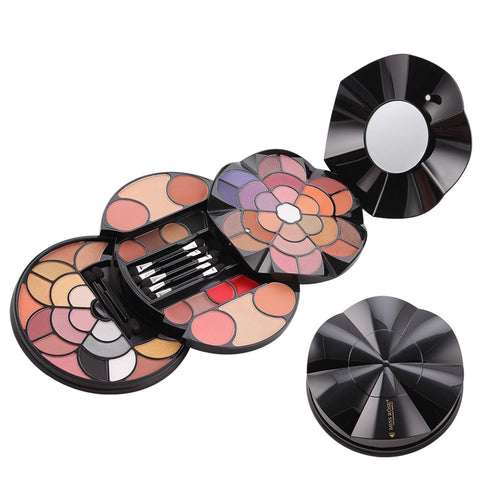 FantasyDay 57 Colors All in one Makeup Gift Set Holiday Birthday Beauty Cosmetic Essential Starter Bundle Include 43 Eyeshadow Palette, 4 Blush, 7 Sponge Stick, 2 Compact Powder, 4 Lipstick, 4 Eyebrow