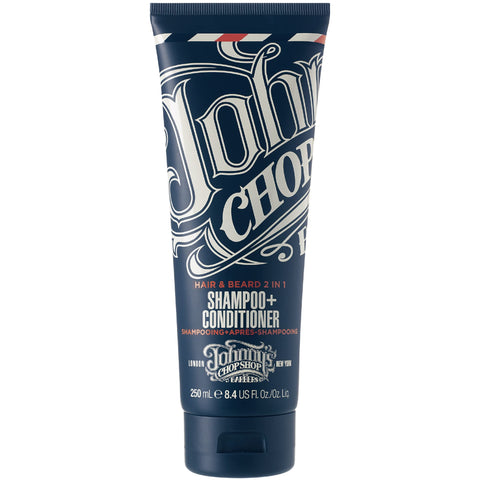 Johnny's Chop Shop - Born Lucky 2 in 1 Shampoo & Conditioner, Daily Hair Care for Men, (250ml) Pack of 2
