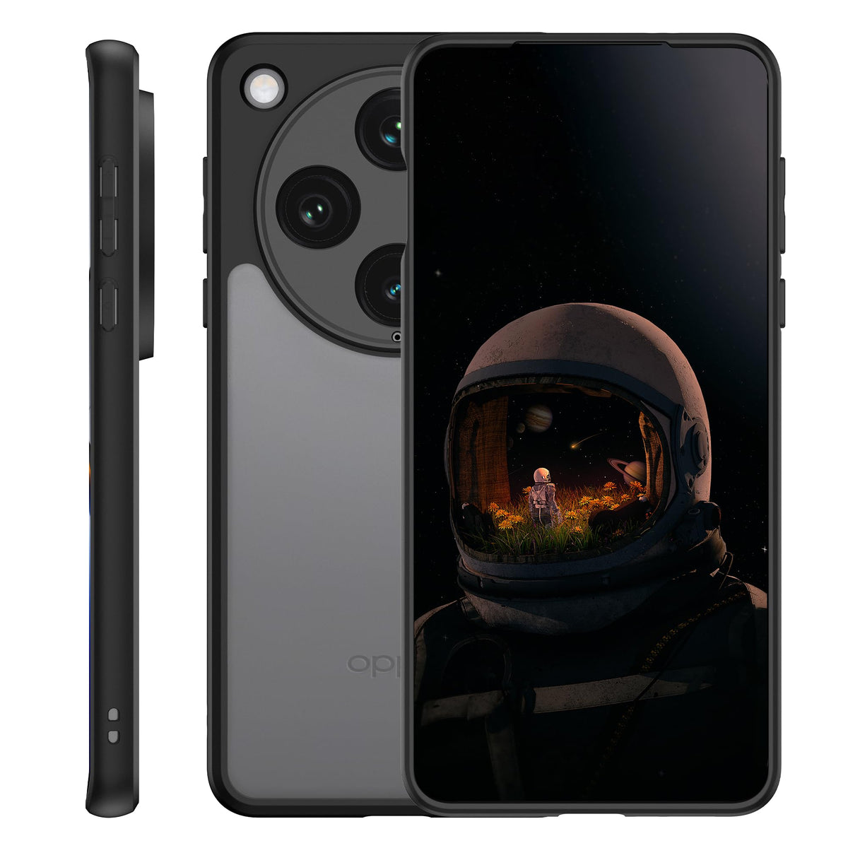zZjoOoj Case for Oppo Find X8 Pro Case, [Never Yellowing] [Never Yellowing] Black Soft TPU Bezel + Transparent PC Back Shockproof Phone Case, Camera Protection, Slim & Lightweight
