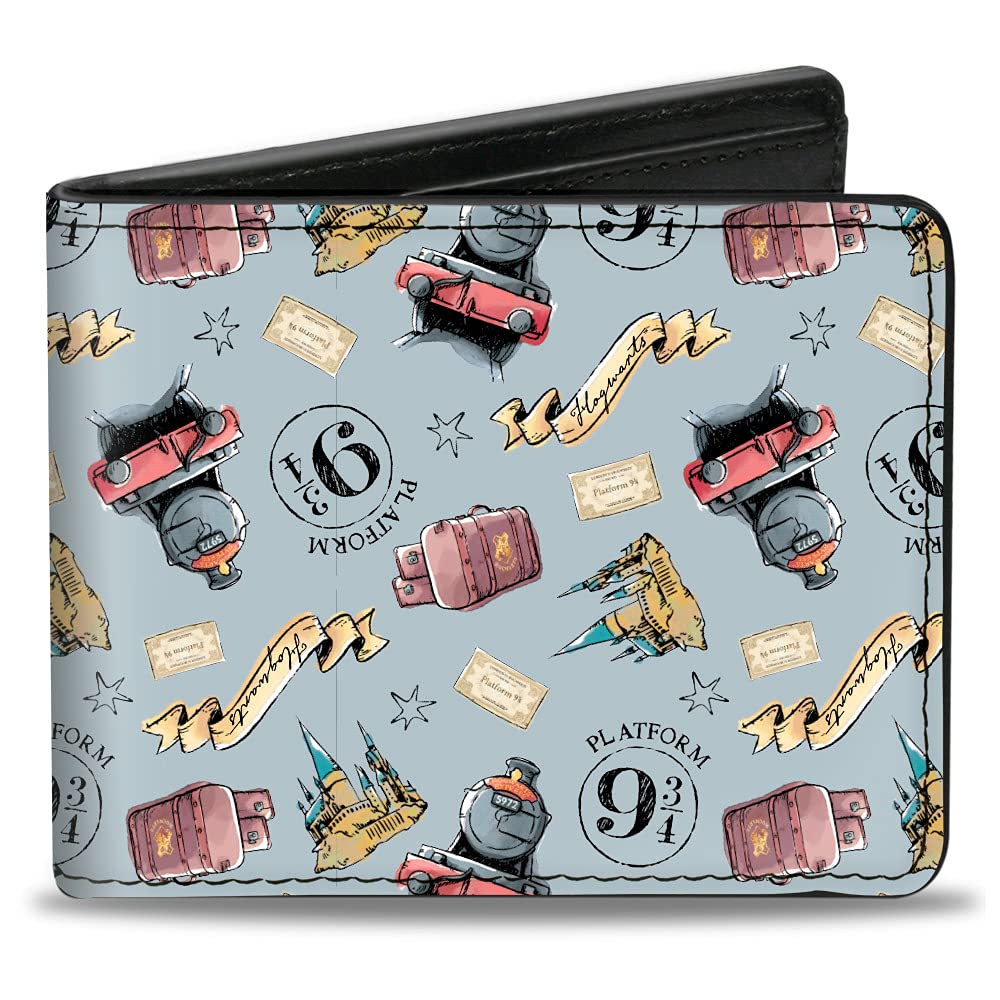 Buckle-Down Men's Bifold Wallet Harry Potter, 4.0" x 3.5"