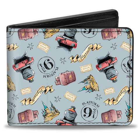 Buckle-Down Men's Bifold Wallet Harry Potter, 4.0" x 3.5"