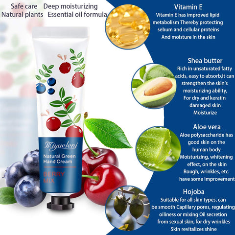 SmoBea Plant Fragrance Hand Cream, 20 x 30ml Mini Hand Cream Gift Set, Daily Moisturising Hand Cream Working Hands, Deeply Hydrating & Nourishing Non-Greasy Natural Aloe And Vitamin E